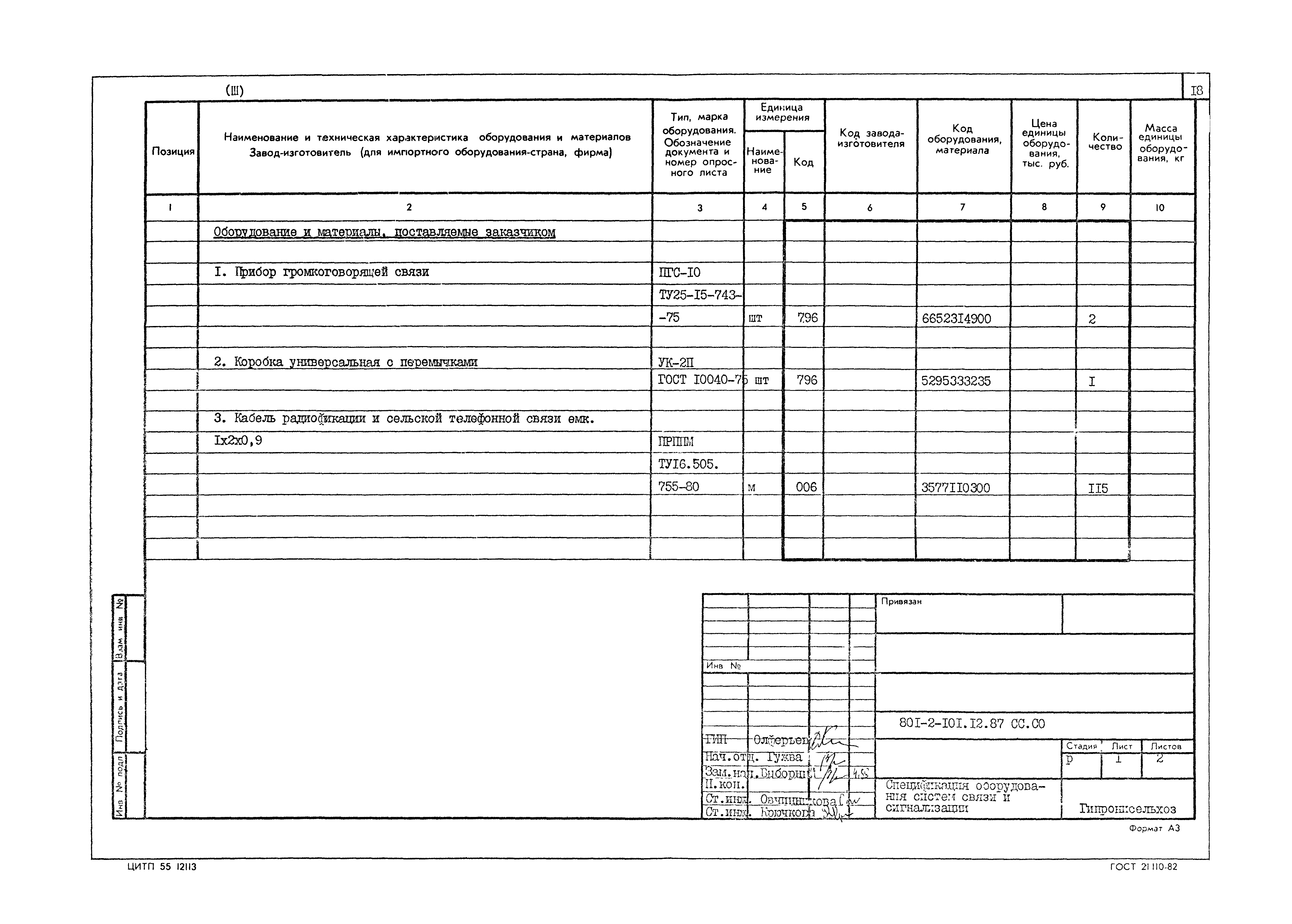 Типовой проект 801-2-101.12.87