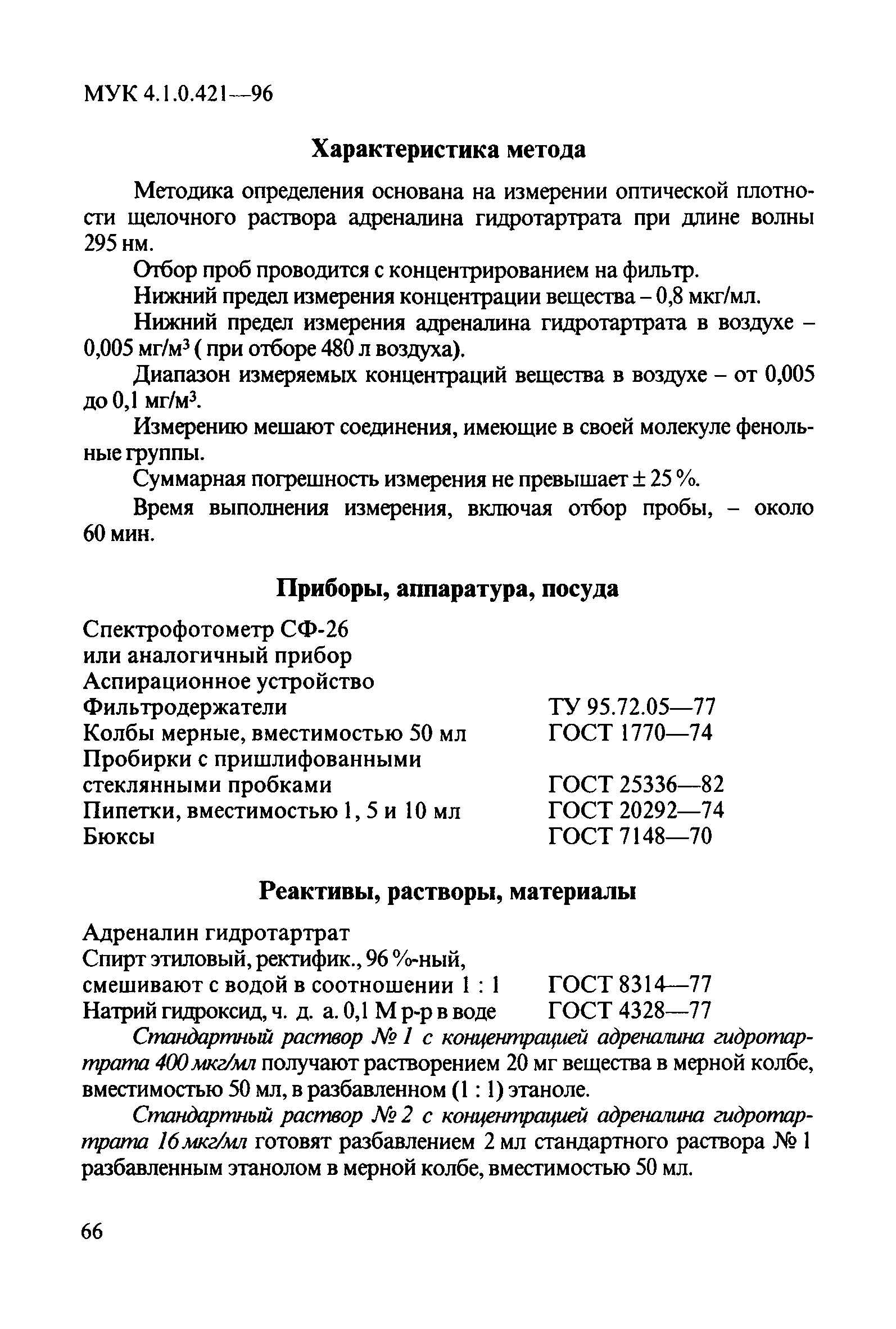 МУК 4.1.0.421-96