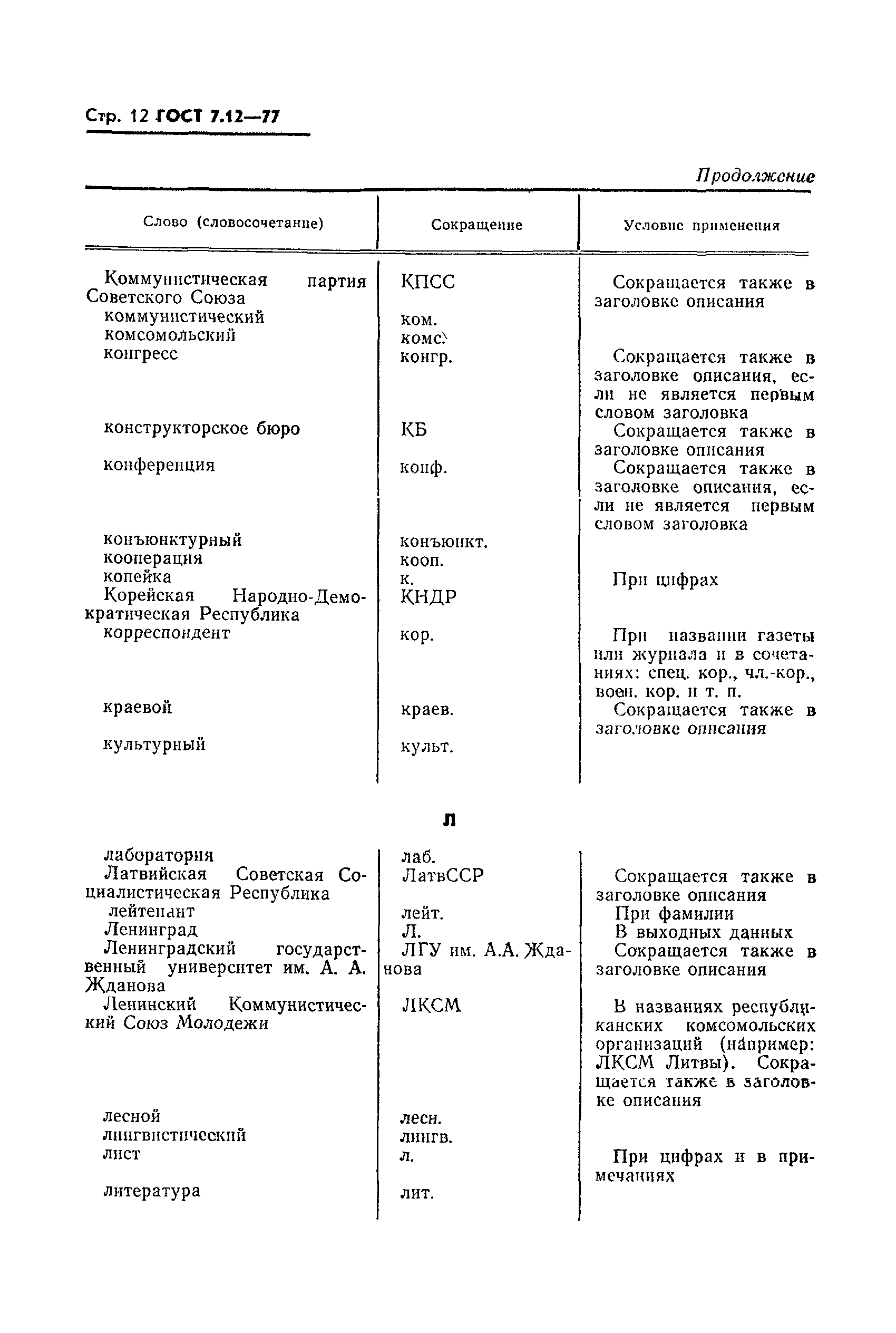 ГОСТ 7.12-77