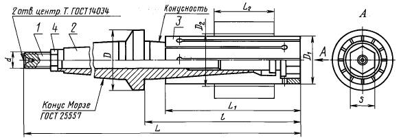 Цанговая оправка чертеж