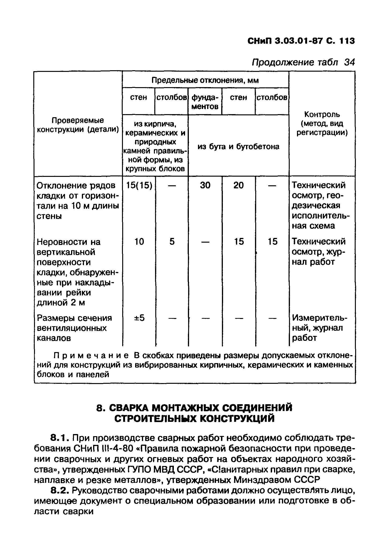 СНиП 3.03.01-87