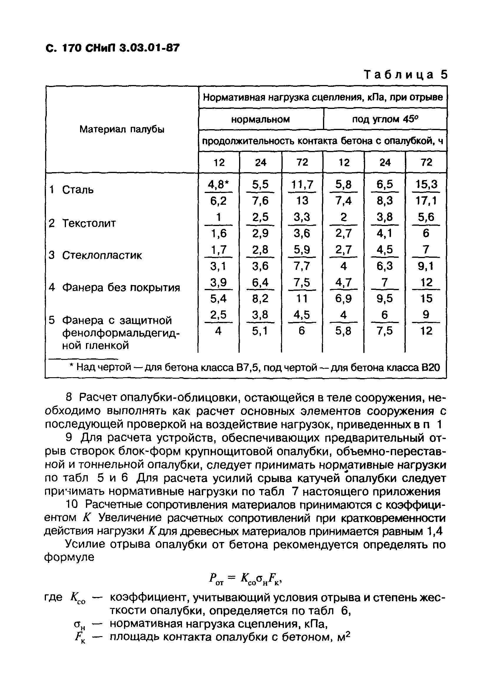 СНиП 3.03.01-87