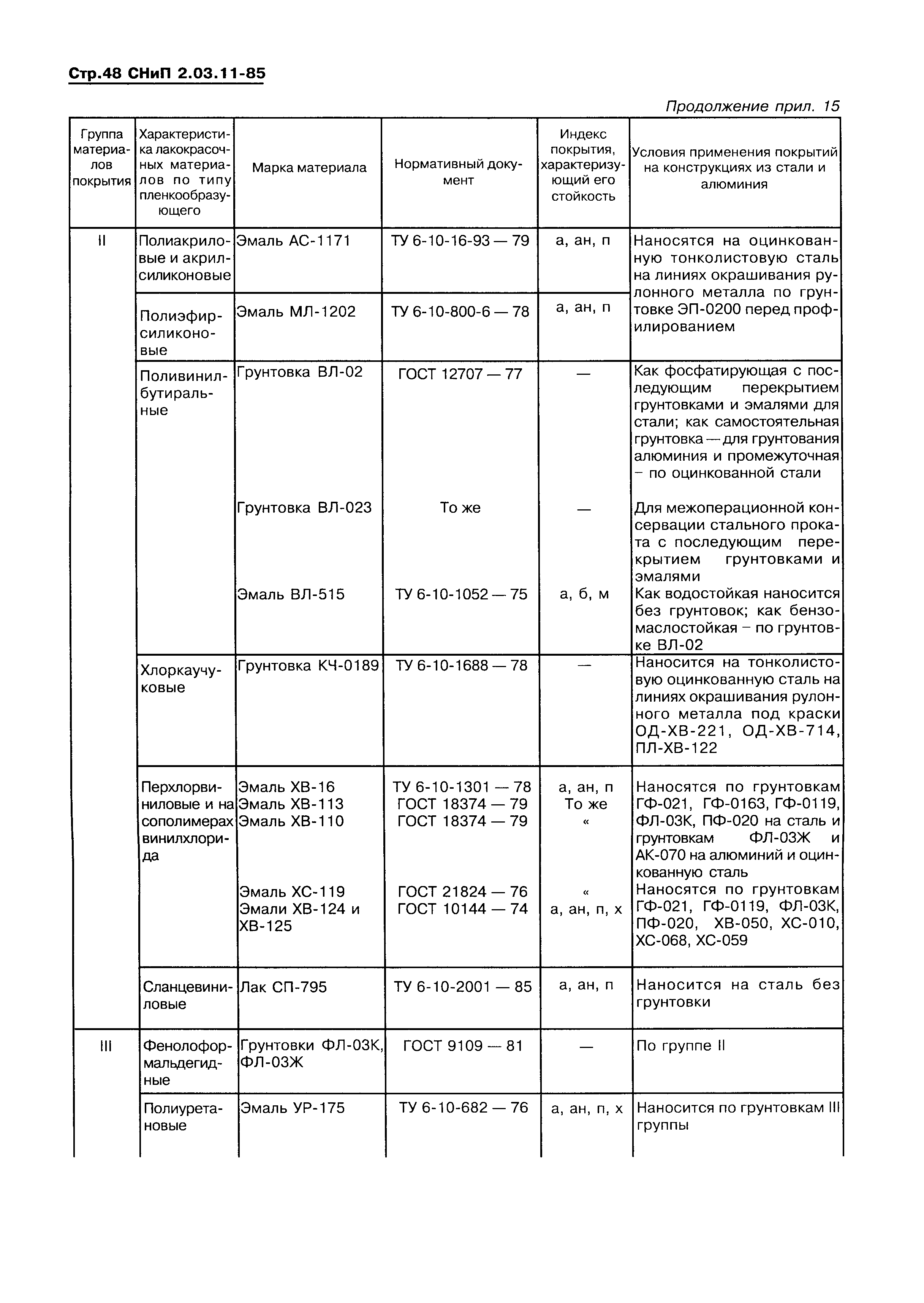 СНиП 2.03.11-85